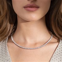 Necklace Idee Preziose dal 1987 Woman in White Gold Zircone IP.CK18B/35 - IP.CK18B/35